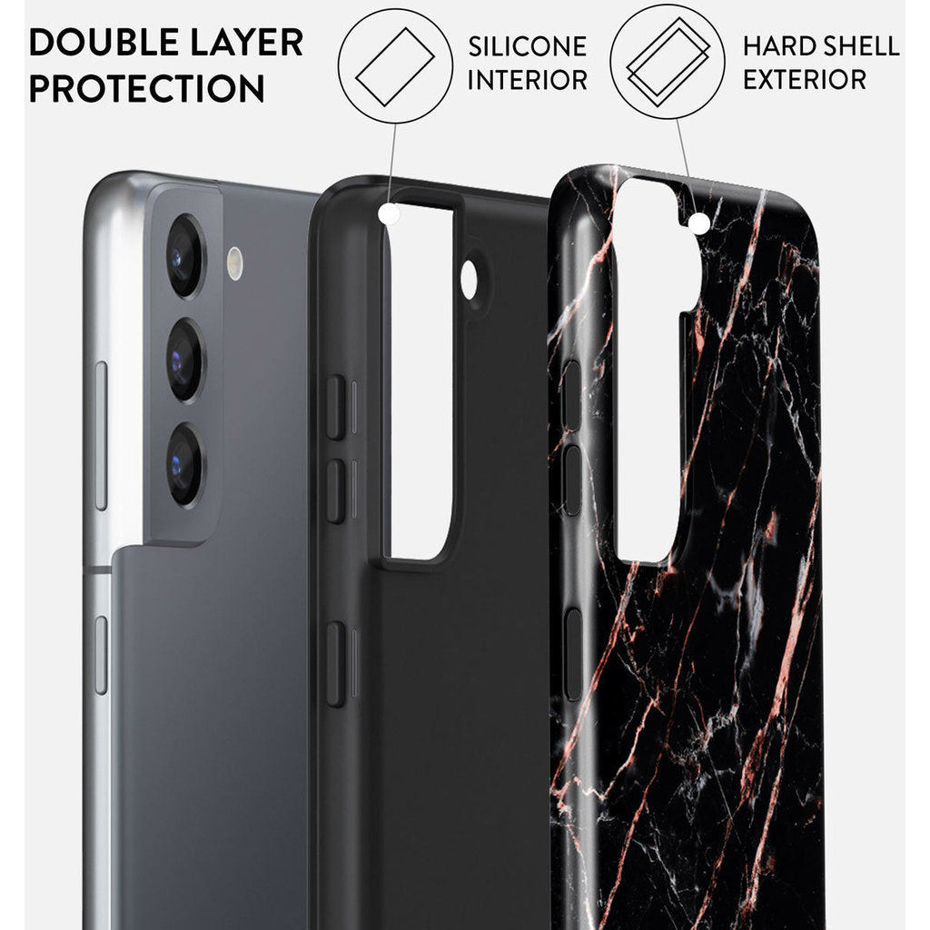 Burga Tough Case Samsung Galaxy S22 - Rose Gold Marble