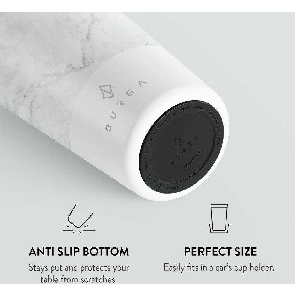 Burga Coffee Mug - White Marble