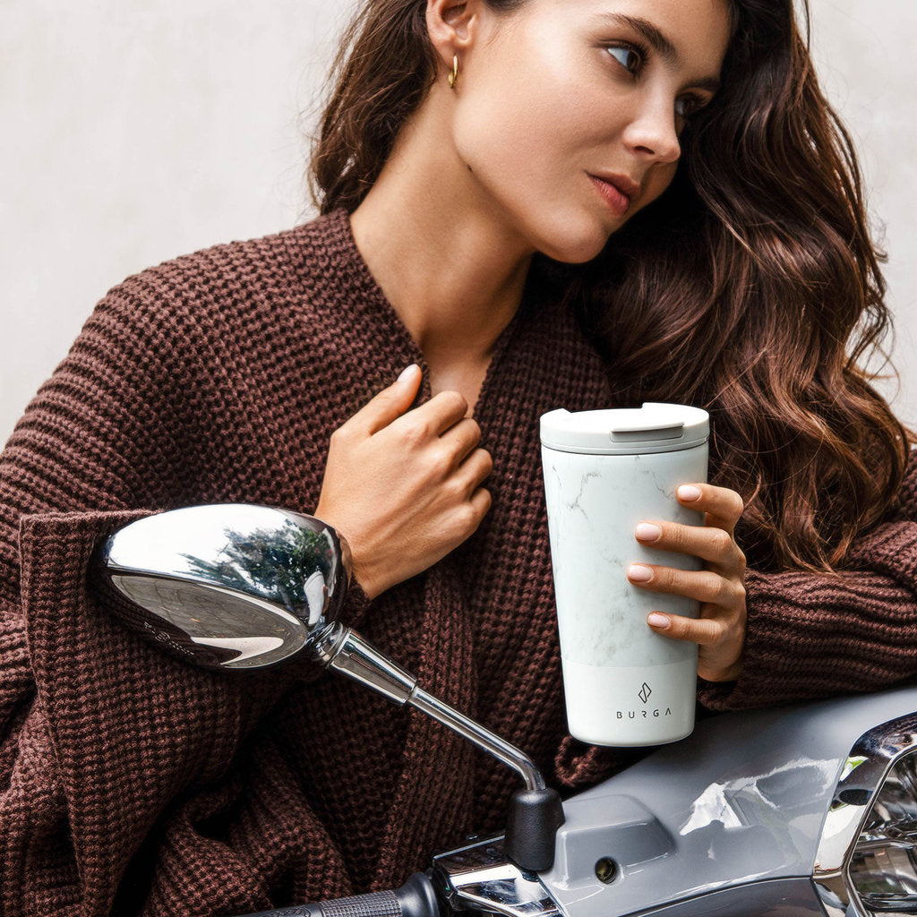 Burga Coffee Mug - White Marble