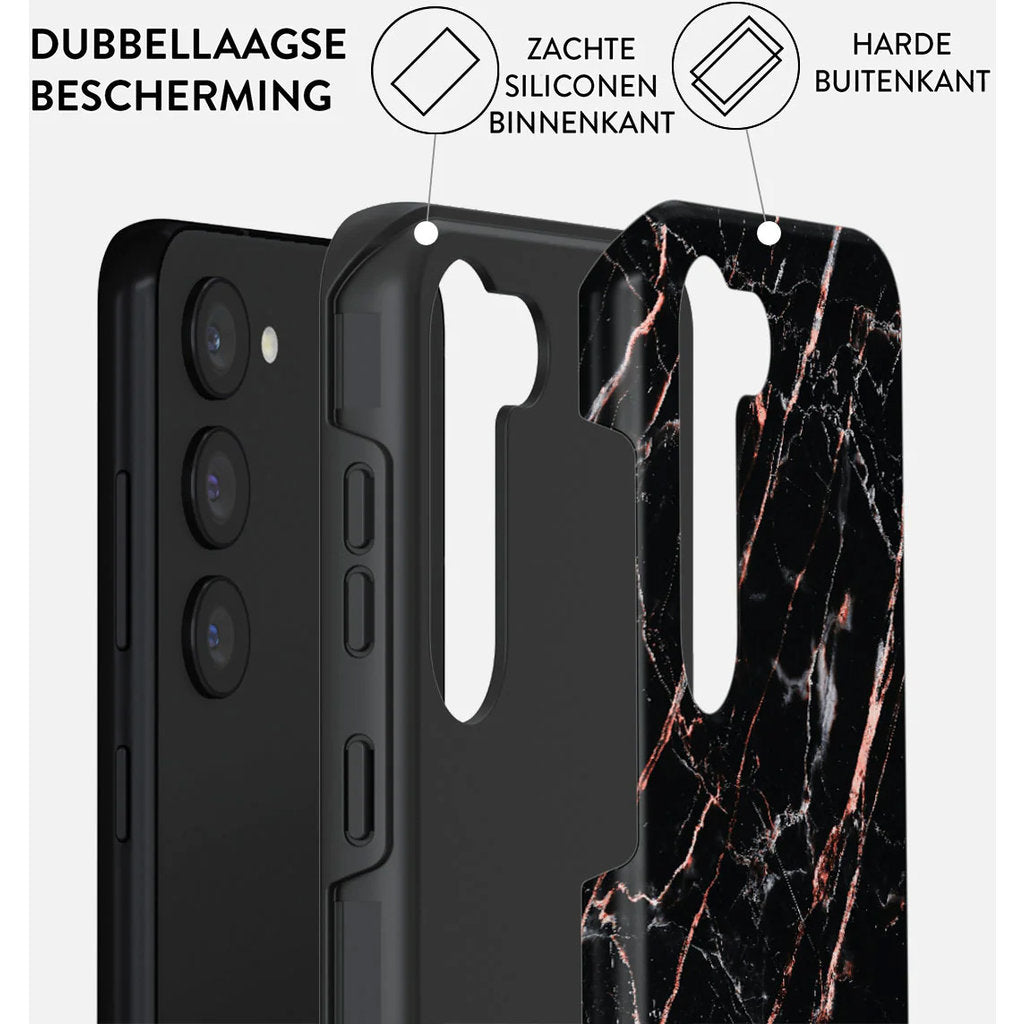 Burga Tough Case Samsung Galaxy S23 - Rose Gold Marble