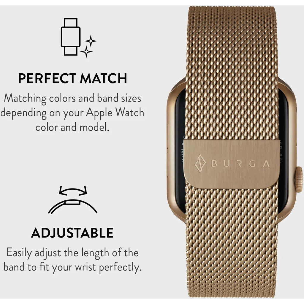 Burga Apple Watch Band Metal Mesh Gold 38mm / 40mm / 41mm