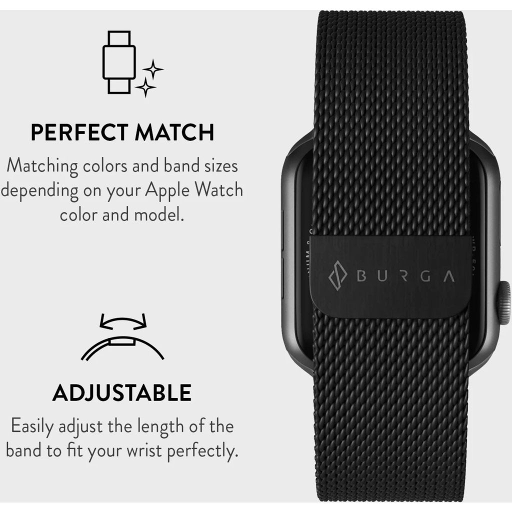 Burga Apple Watch Band Metal Mesh Black 38mm / 40mm / 41mm