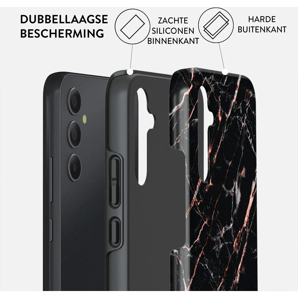 Burga Tough Case Samsung Galaxy A34 5G (2023) - Rose Gold Marble