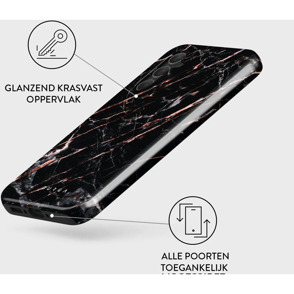 Burga Tough Case Samsung Galaxy A34 5G (2023) - Rose Gold Marble