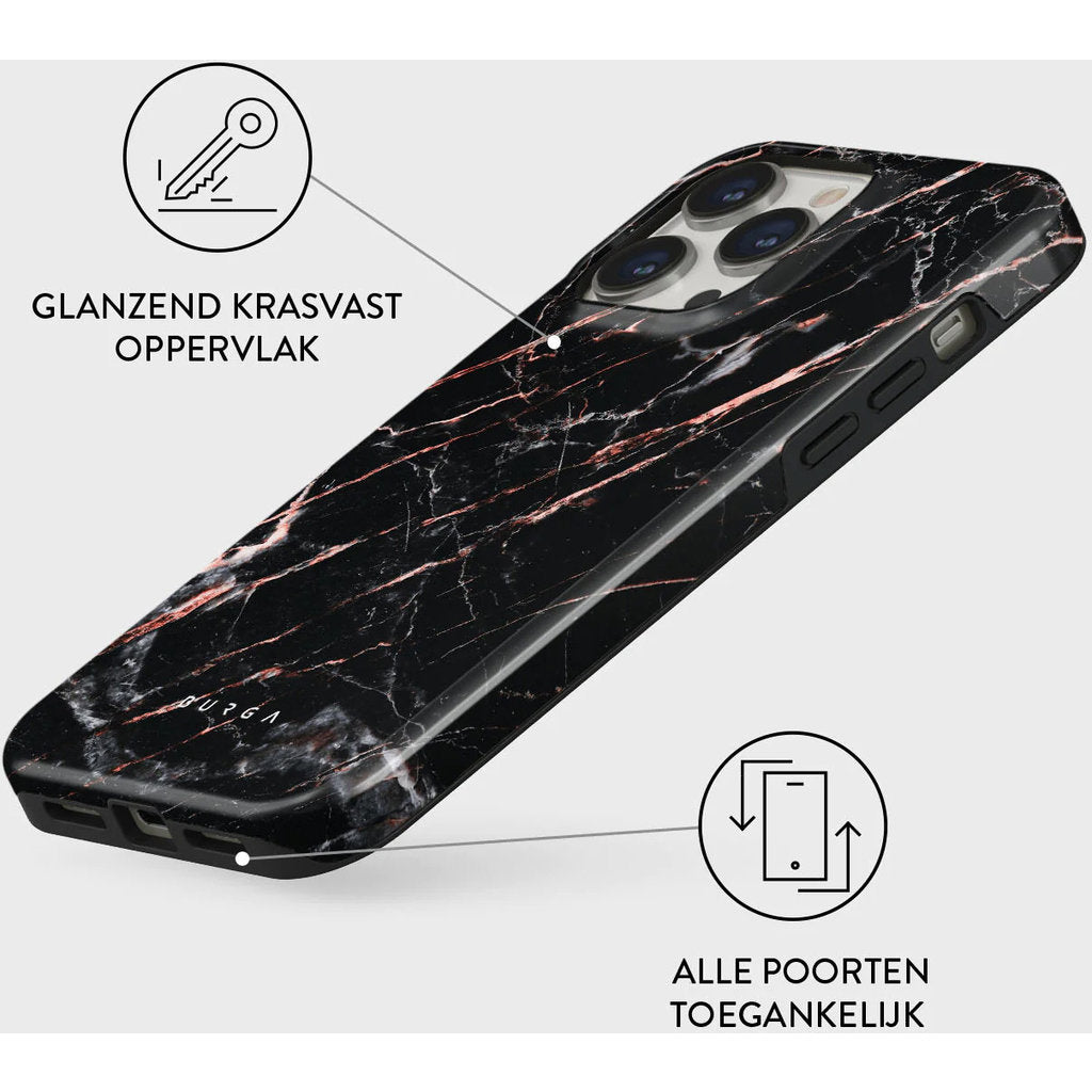 Burga Tough Case Apple iPhone 15 Pro - Rose Gold Marble
