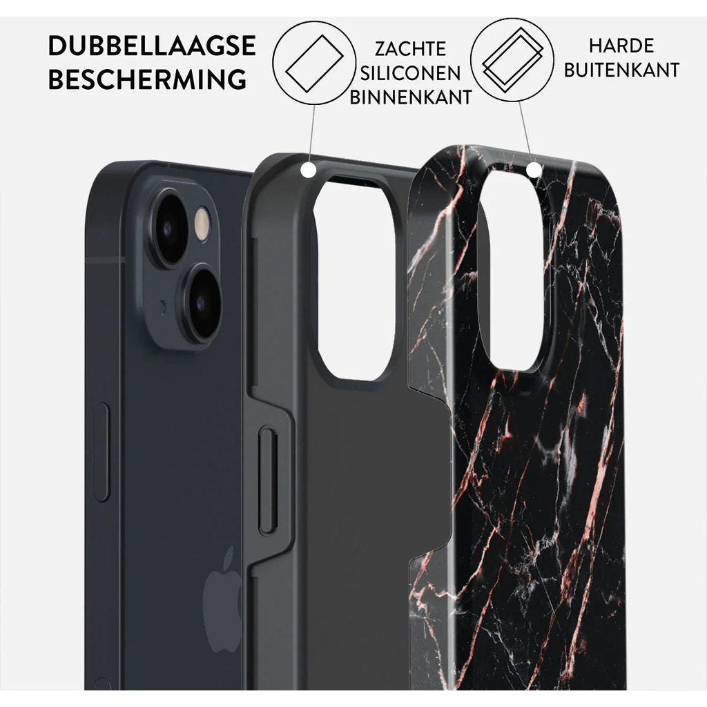 Burga Tough Case Apple iPhone 15 - Rose Gold Marble