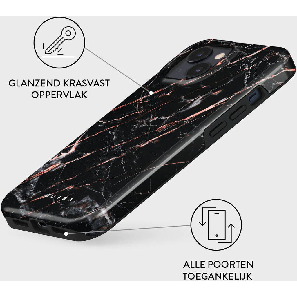 Burga Tough Case Apple iPhone 15 - Rose Gold Marble