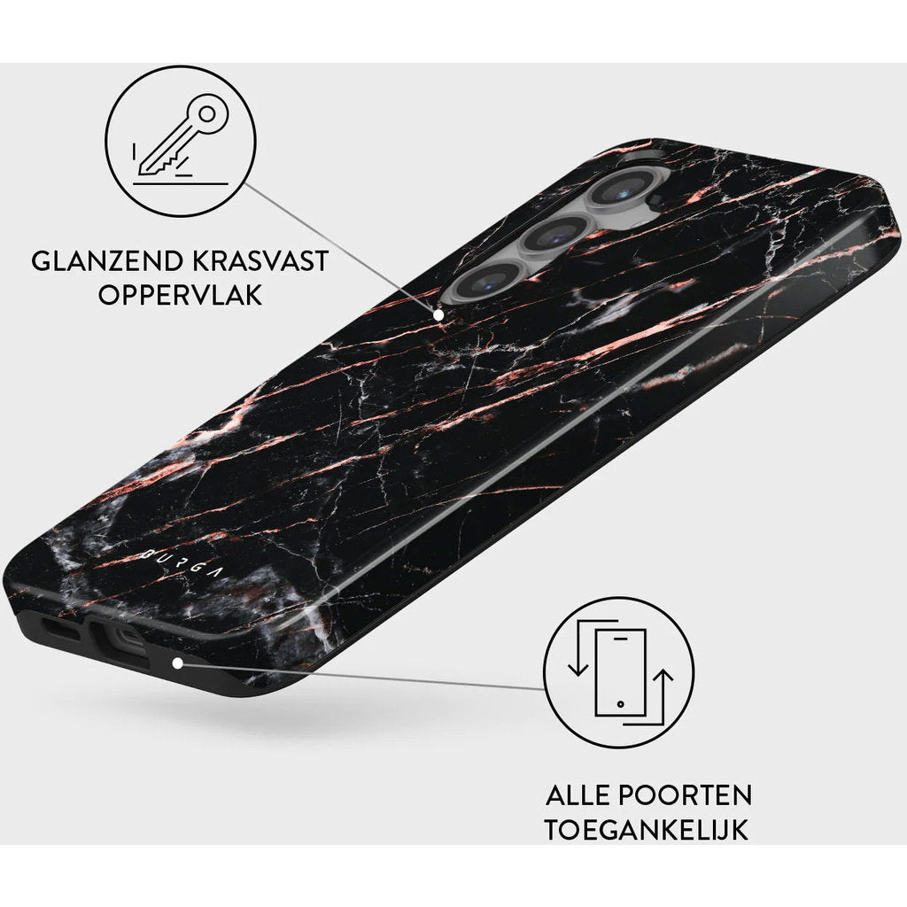 Burga Tough Case Samsung Galaxy S24 - Rose Gold Marble