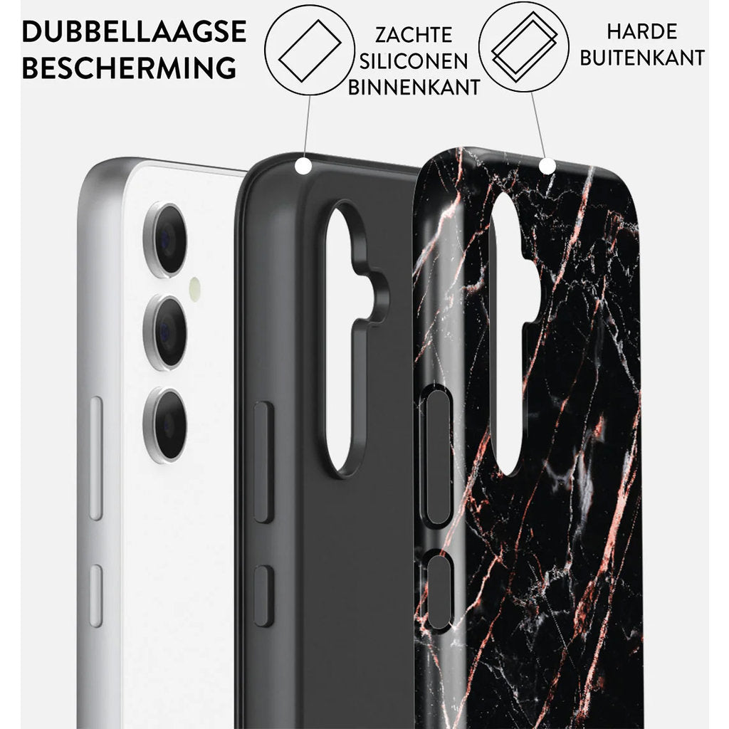 Burga Tough Case Samsung Galaxy A55 5G - Rose Gold Marble
