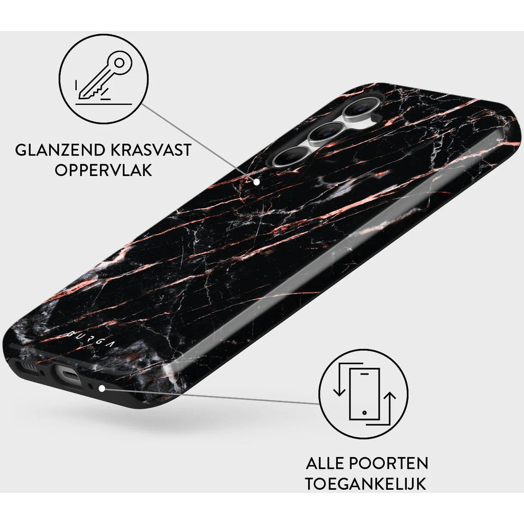 Burga Tough Case Samsung Galaxy A55 5G - Rose Gold Marble