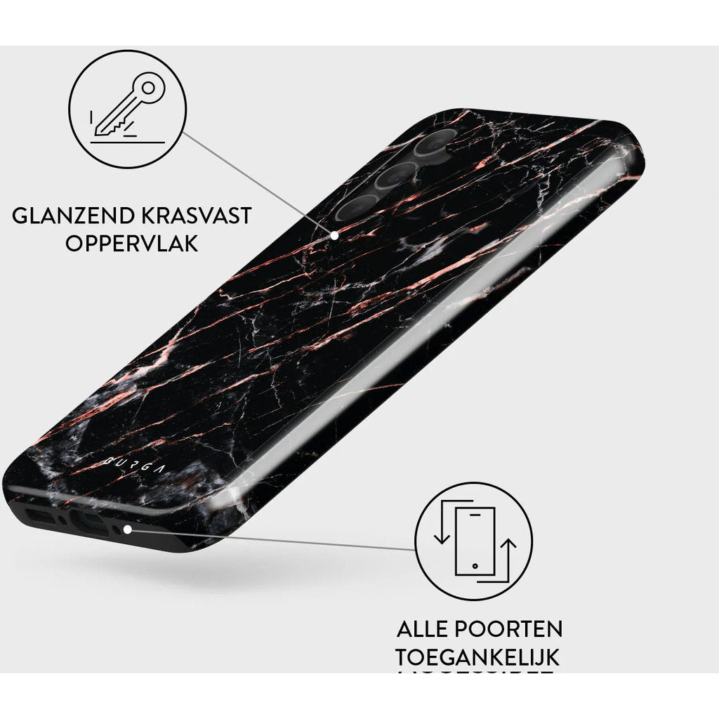 Burga Tough Case Samsung Galaxy A35 5G - Rose Gold Marble