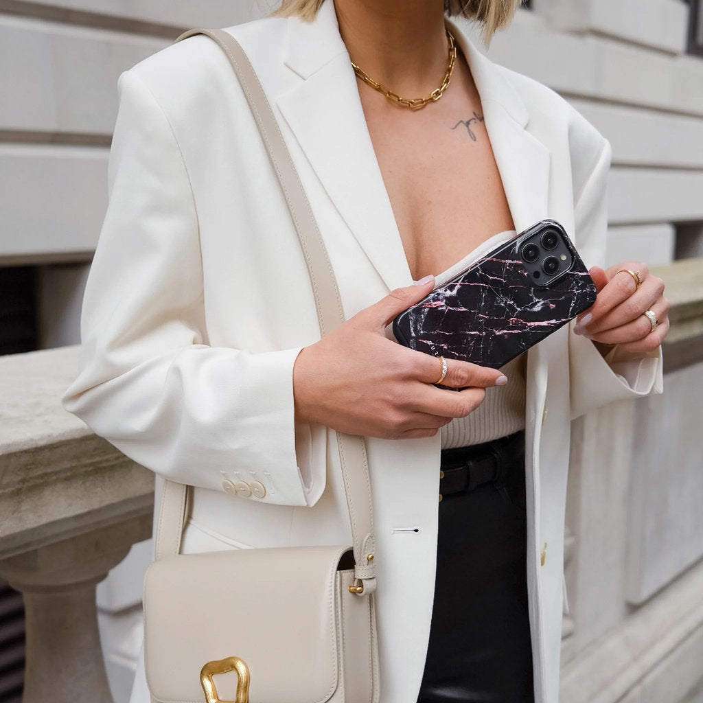 Burga Tough Case Samsung Galaxy A35 5G - Rose Gold Marble