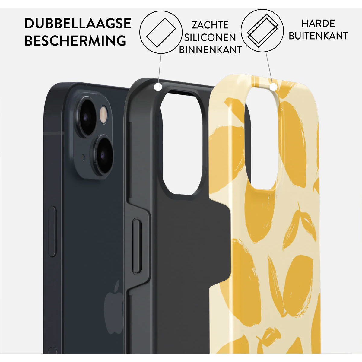 Burga Tough Case Apple iPhone 15 - Lemon Tart