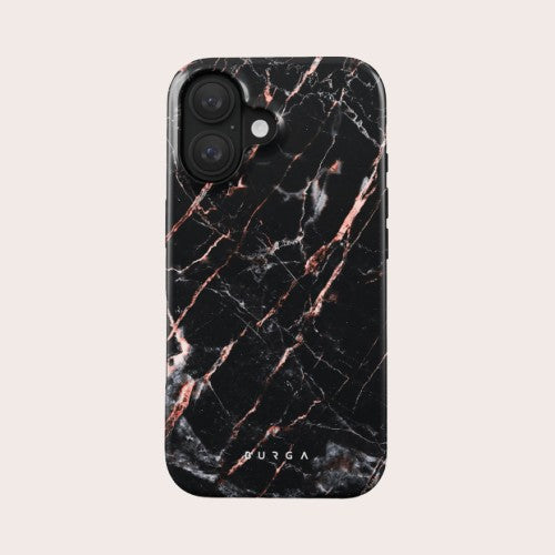 Burga Tough Case Apple iPhone 16 - Rose Gold Marble