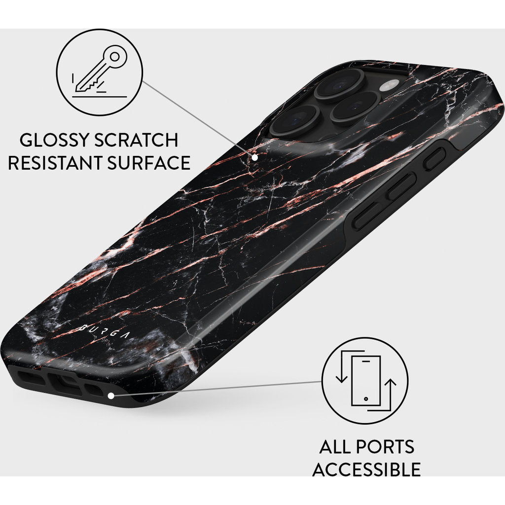 Burga Tough Case Apple iPhone 16 Pro Max - Rose Gold Marble
