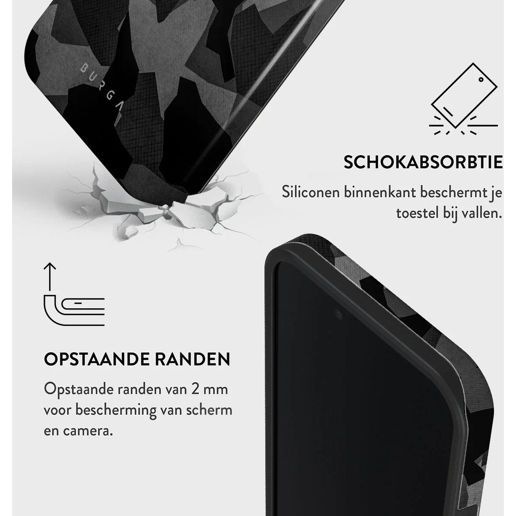 Burga Tough Case Apple iPhone 16e - Night Black Camo