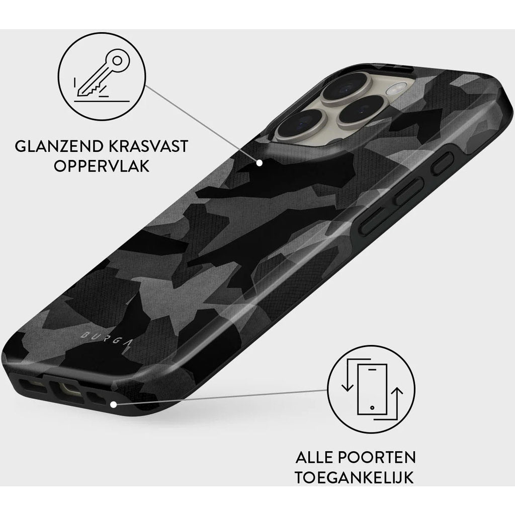 Burga Tough Case Apple iPhone 16 Pro - Night Black Camo