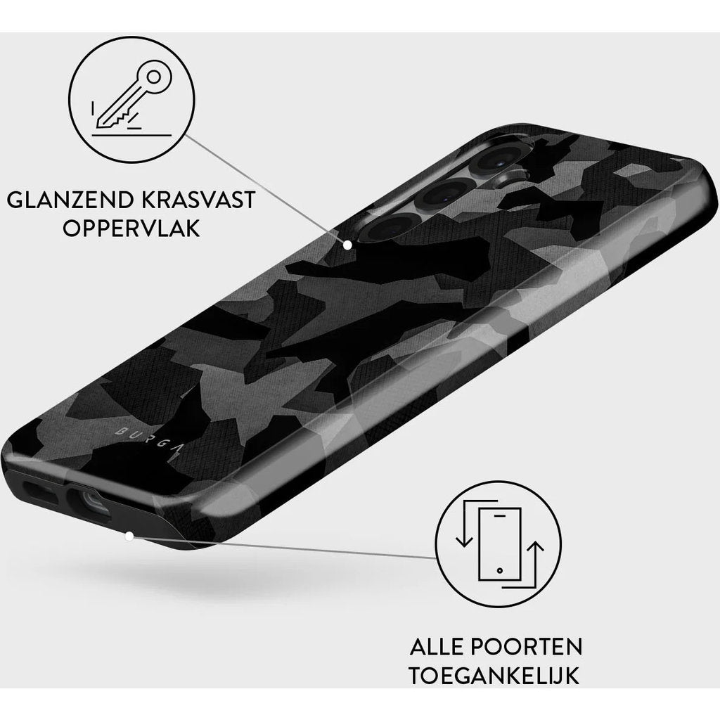 Burga Tough Case Samsung Galaxy S25 - Night Black Camo
