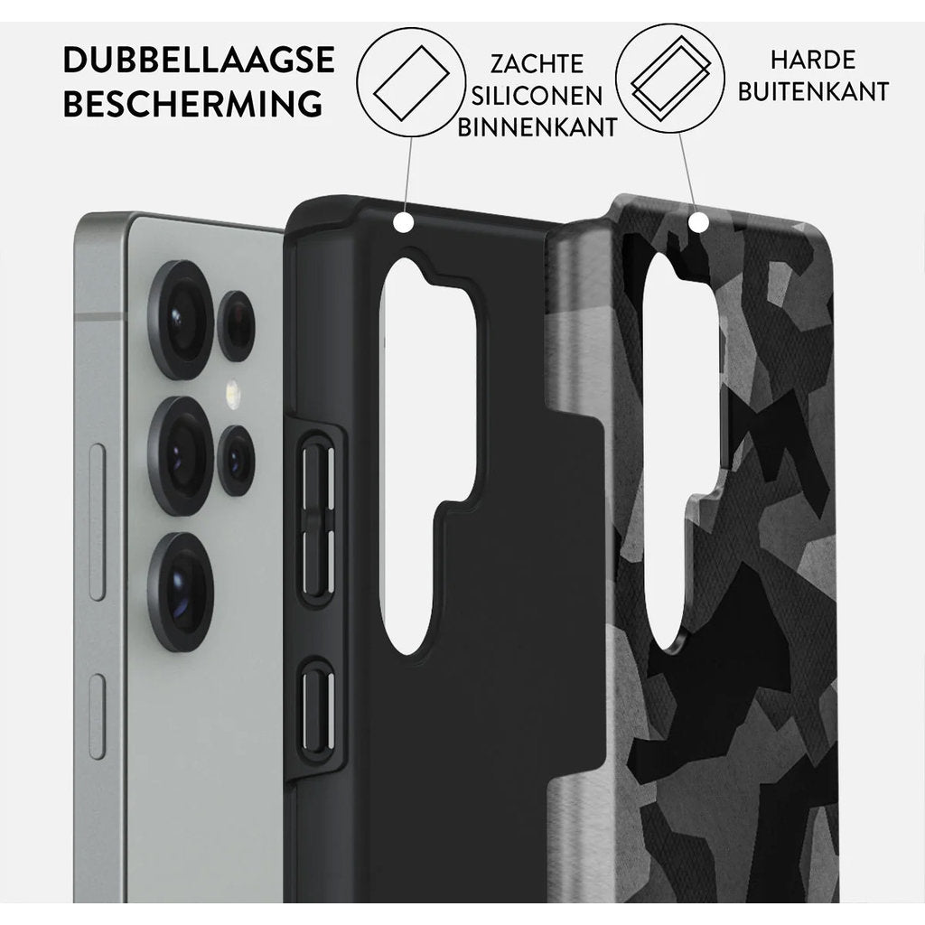 Burga Tough Case Samsung Galaxy S25 Ultra - Night Black Camo