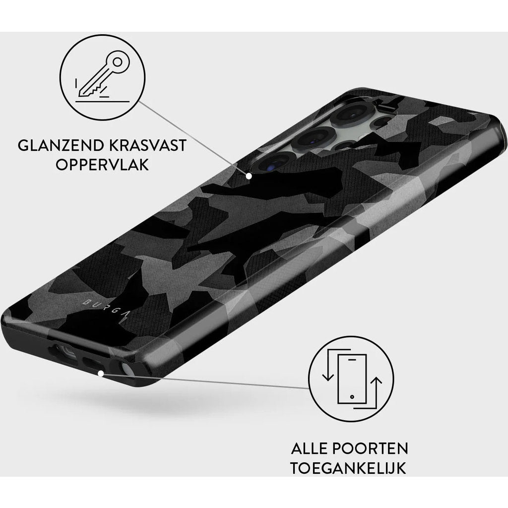 Burga Tough Case Samsung Galaxy S25 Ultra - Night Black Camo