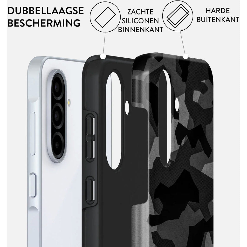 Burga Tough Case Samsung Galaxy A36 - Night Black Camo
