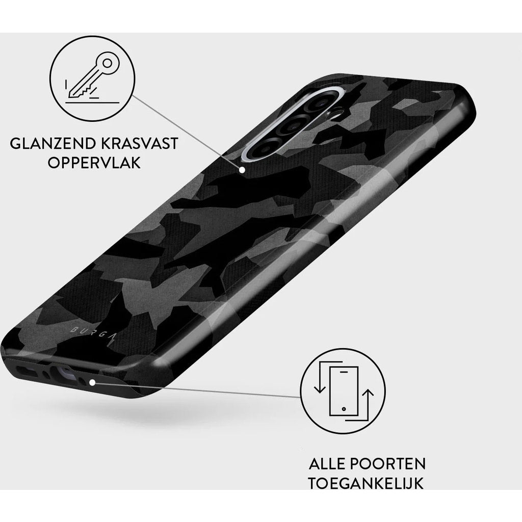 Burga Tough Case Samsung Galaxy A36 - Night Black Camo