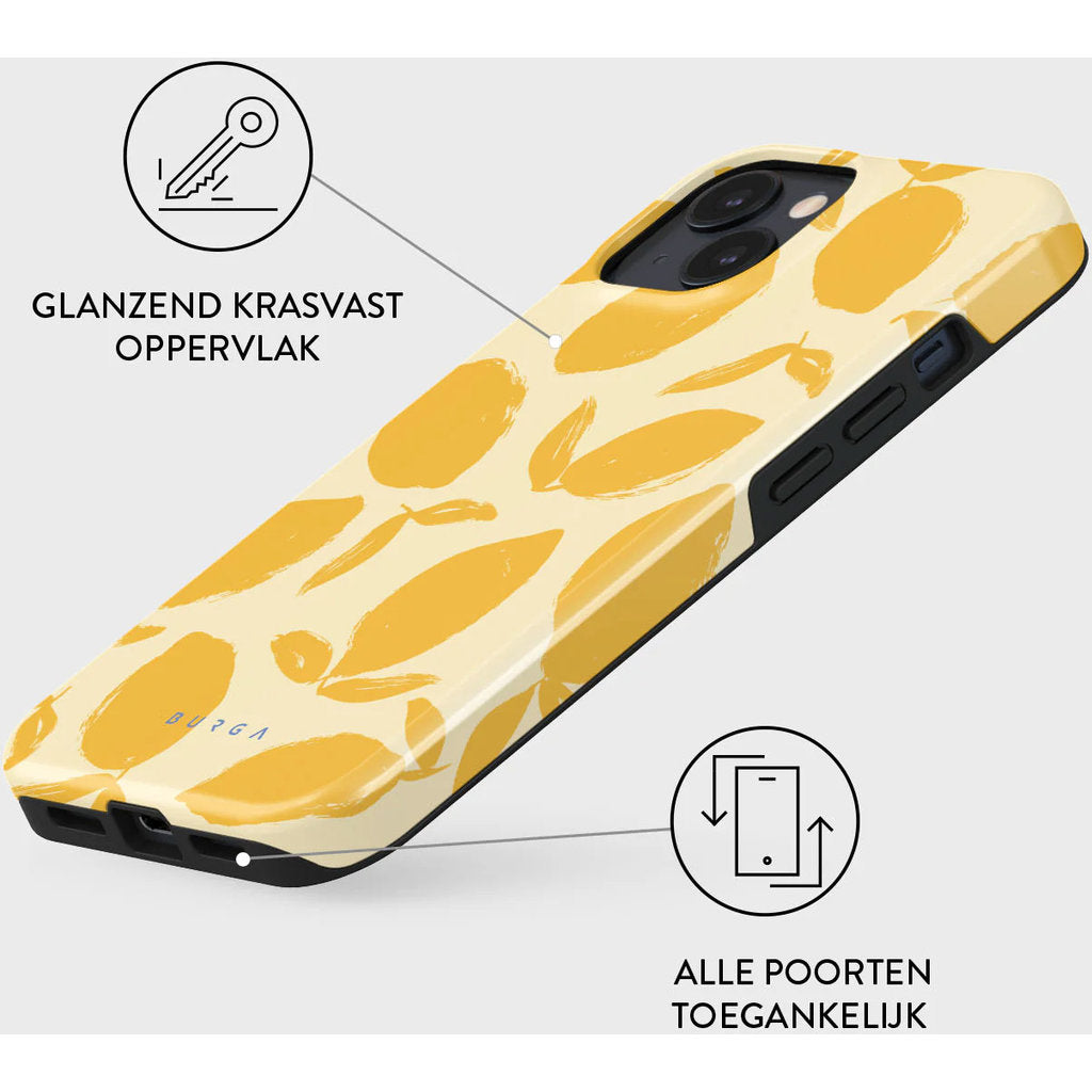 Burga Tough MagSafe Case Apple iPhone 15 - Lemon Tart