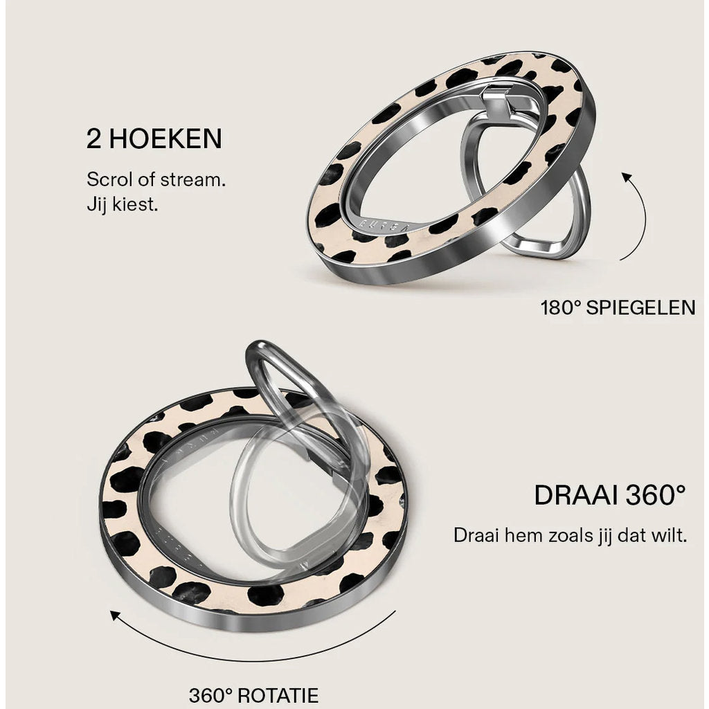 Burga MagSafe Ring Holder Silver - Almond Latte