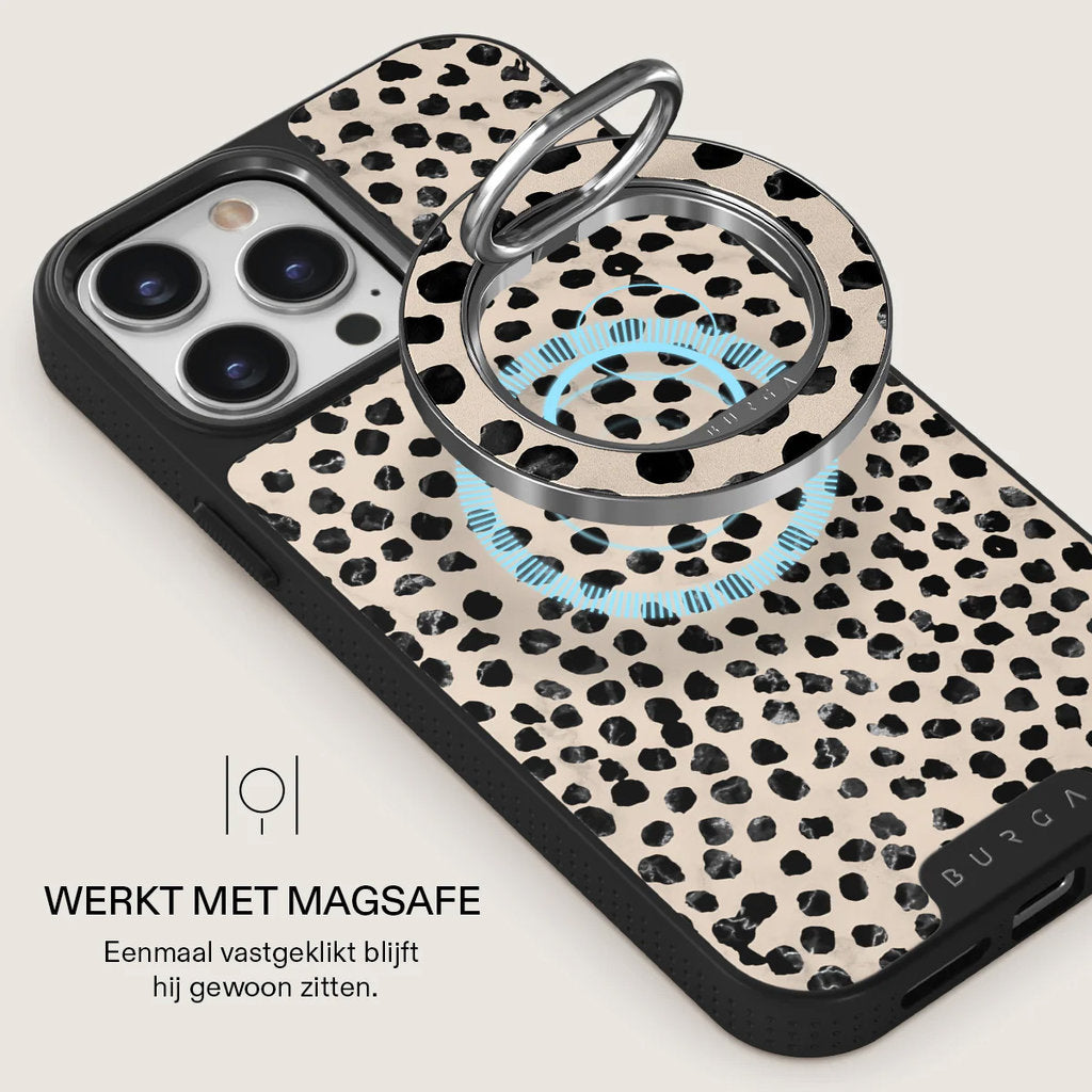 Burga MagSafe Ring Holder Silver - Almond Latte